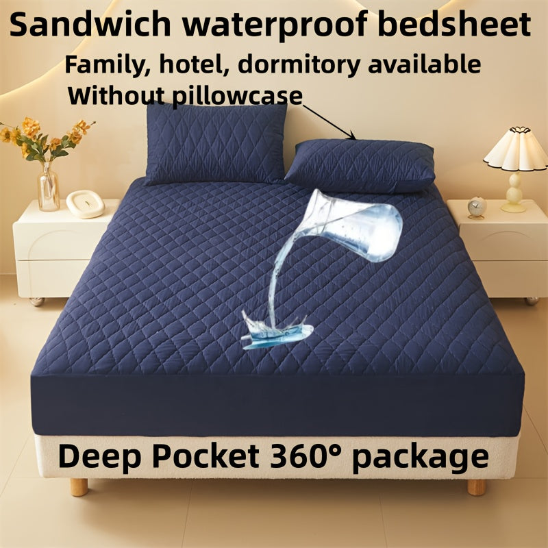 Waterproof interlayer mattress protector, stain and moisture-proof fitted sheet, urine resistant, breathable cover for mattress protection. Suitable for use in household bedrooms and hotels.