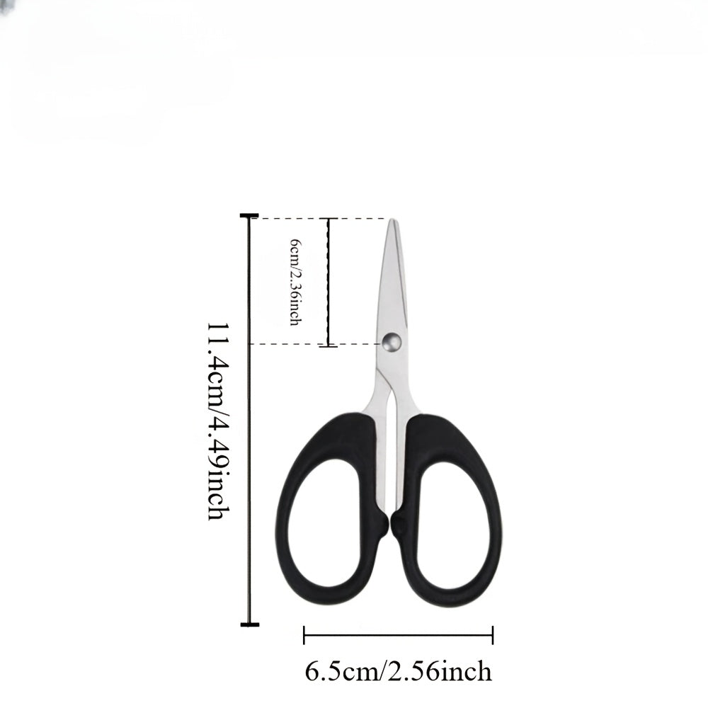 5-piece Craft Scissors Set with Stainless Steel Blades and Ergonomic Handles - Ideal for Office, Home, Sewing, Paper & Art Projects.