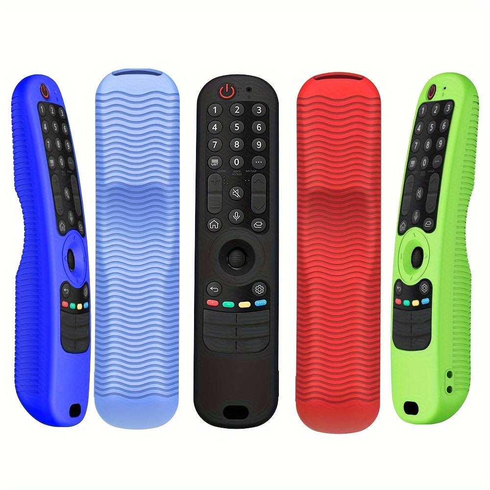 Shockproof silicone cover for LG AN-MR21GC MR21N/21GA remote with non-slip grip and no battery needed.