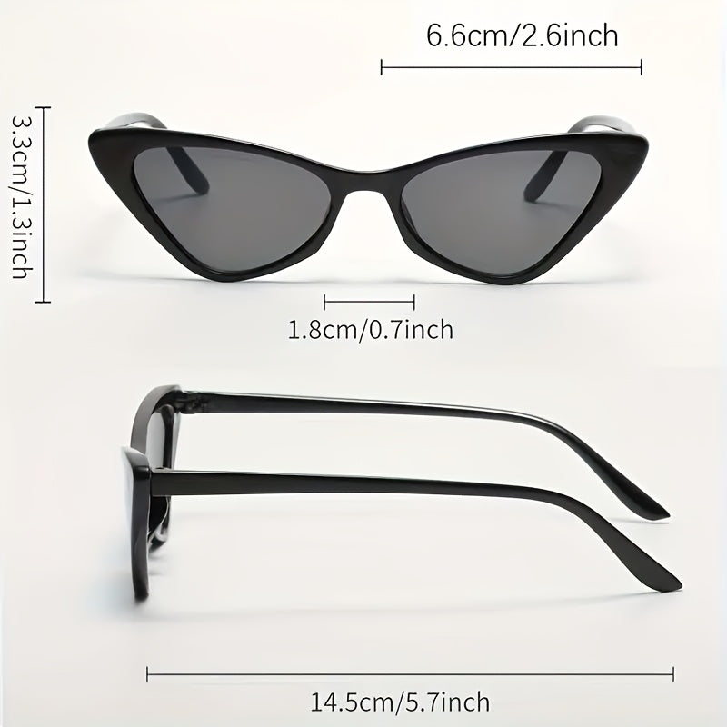 3 Cat Eye Polycarbonate Frame Glasses with Anti-fog Cloth for Party or Gift