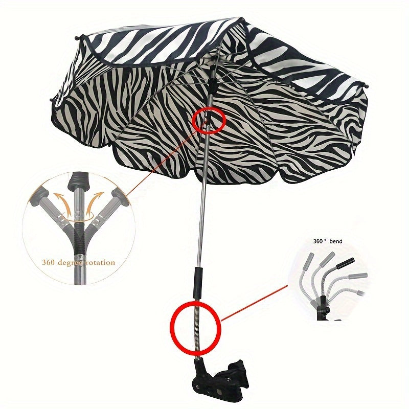 Summer Stroller Sunshade with Sunscreen, Outdoor Chair Umbrella, Stroller Umbrella, and Wheelchair Sunshade