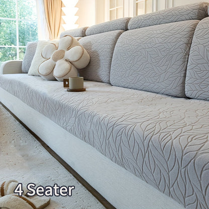 Jacquard stretch stain-resistant sofa slipcover, universal fit for all seasons, nonslip couch cover for home decor.