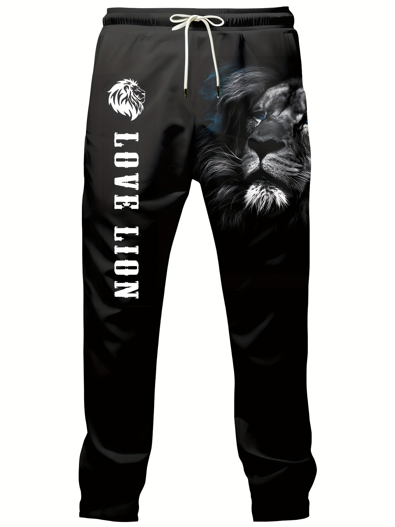 3D Men's Lion Print Sports Set