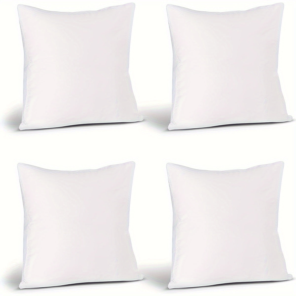 Bedding throw pillow insert in white, 50.8x50.8 cm, for various living spaces.