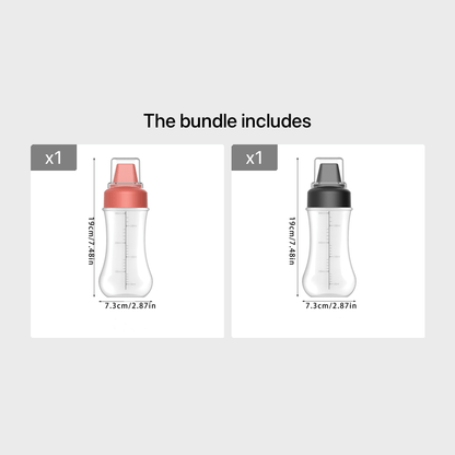 Plastic squeeze bottle for sauces - hand wash only, PVC free, food-grade kitchen dispenser for condiments like salad dressing, ketchup, honey, and jam. Ideal for home use.