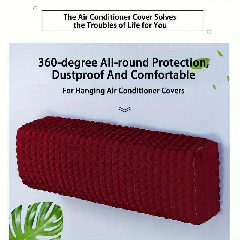 Indoor all-inclusive design, with remote control capability, this wall-mounted cover for air conditioners is made of 1 piece of elastic horn material. It does not require electricity, making it an energy-efficient home comfort accessory.