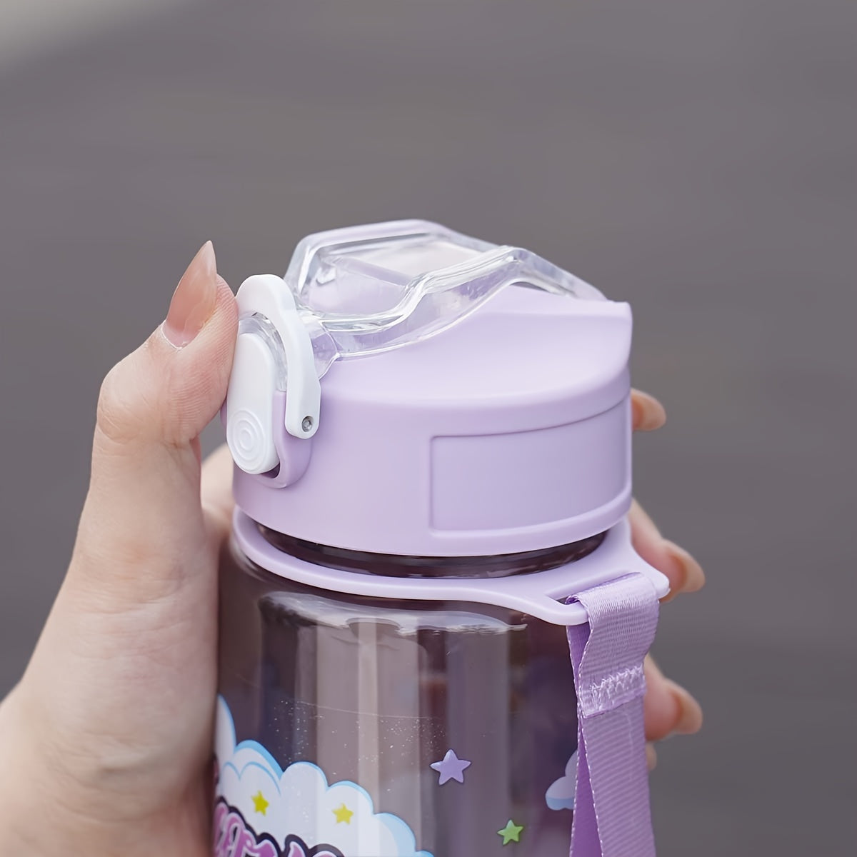 Pony-themed 25oz leakproof water bottle with straw is ideal for camping, travel, and fitness. Durable plastic, PVC-free, perfect for Christmas and Halloween. Hand wash only.