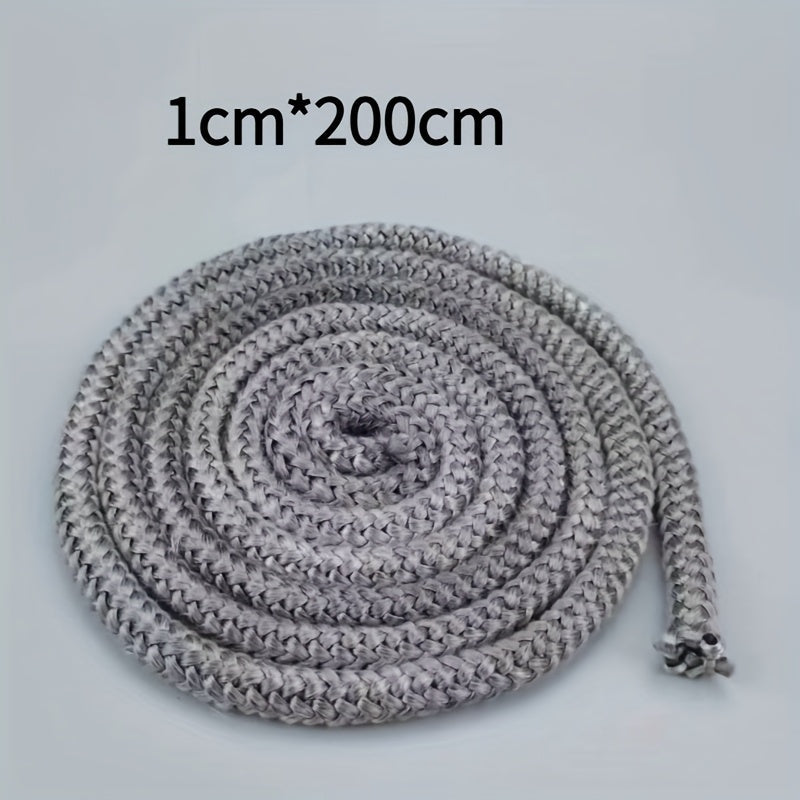 2m long Fireproof Seal Rope Gasket for Wood Burning Stove Door, 6/8/10/12mm thickness, suitable for high temperatures. Ideal for replacing damaged seals in your stove. Perfect for home kitchen heating and cooling systems, as well as fireplace accessories.