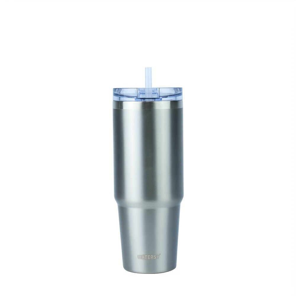 1 Watersy 30 oz stainless steel vacuum cup with double layer insulation, ice blaster feature, AS material water sealing slide lid with straw, and color box packaging.