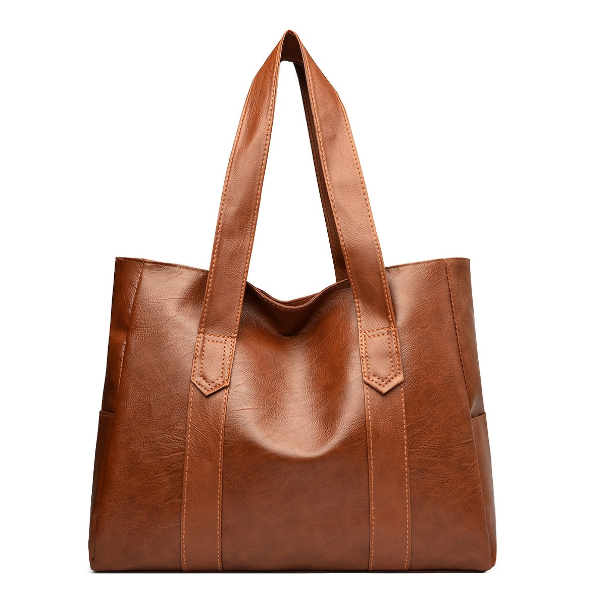 Stylish tote bag with safety zipper closure - perfect gift for women. Available in light brown, gray, or black. Spacious and versatile, perfect for daily use.