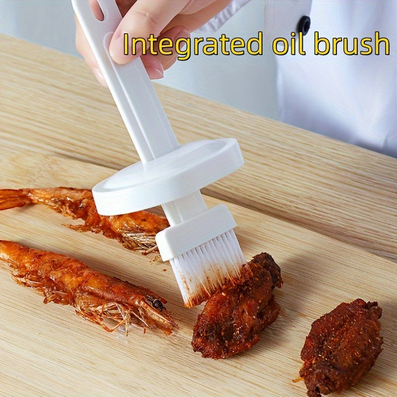 High temperature resistant silicone oil brush with storage box, perfect for cooking, baking, and barbecue.