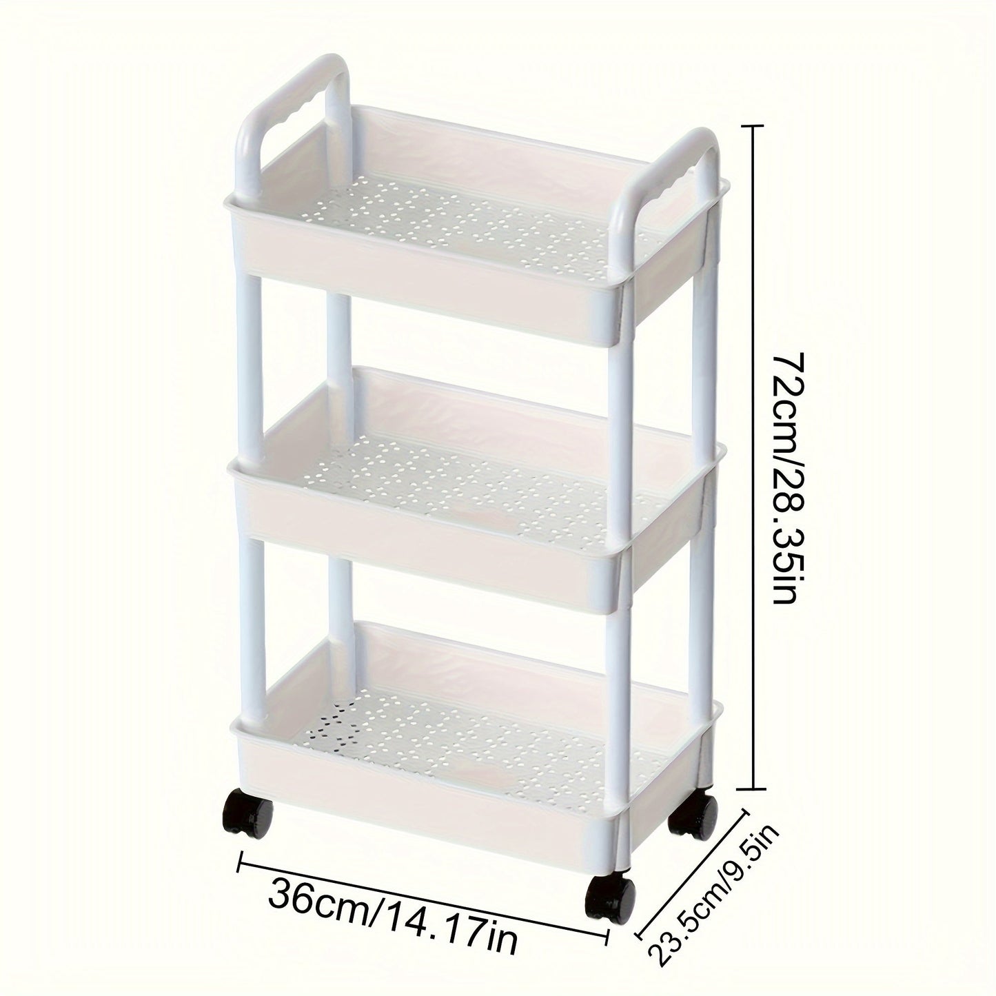 Multi-functional Storage Rack, Mobile Snack Cabinet with Movable Multi-layer Design