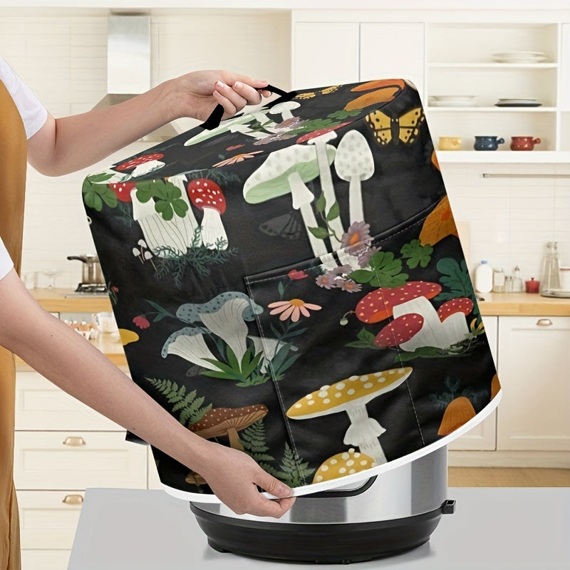 Protect your kitchen appliances with this Botanical Mushroom Pattern Dust Cover. Designed to fit Instant Pots, electric pressure cookers, and air fryers, this insulated cover will keep your appliances clean and free of dust.