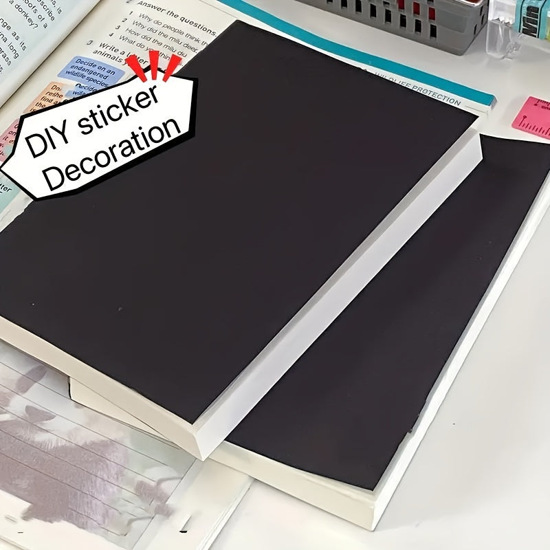 1pc Extra Thick Black A5 Notebook - 368 Pages, Office & Study Essential with Customizable Stickers, Fresh Fruit Scented Design, Durable and Functional for Everyday Use