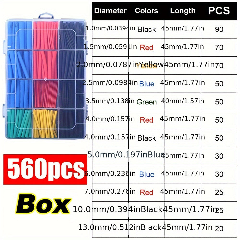 Thermoresistant heat-shrink tubing kit for electrical cable insulation protection.