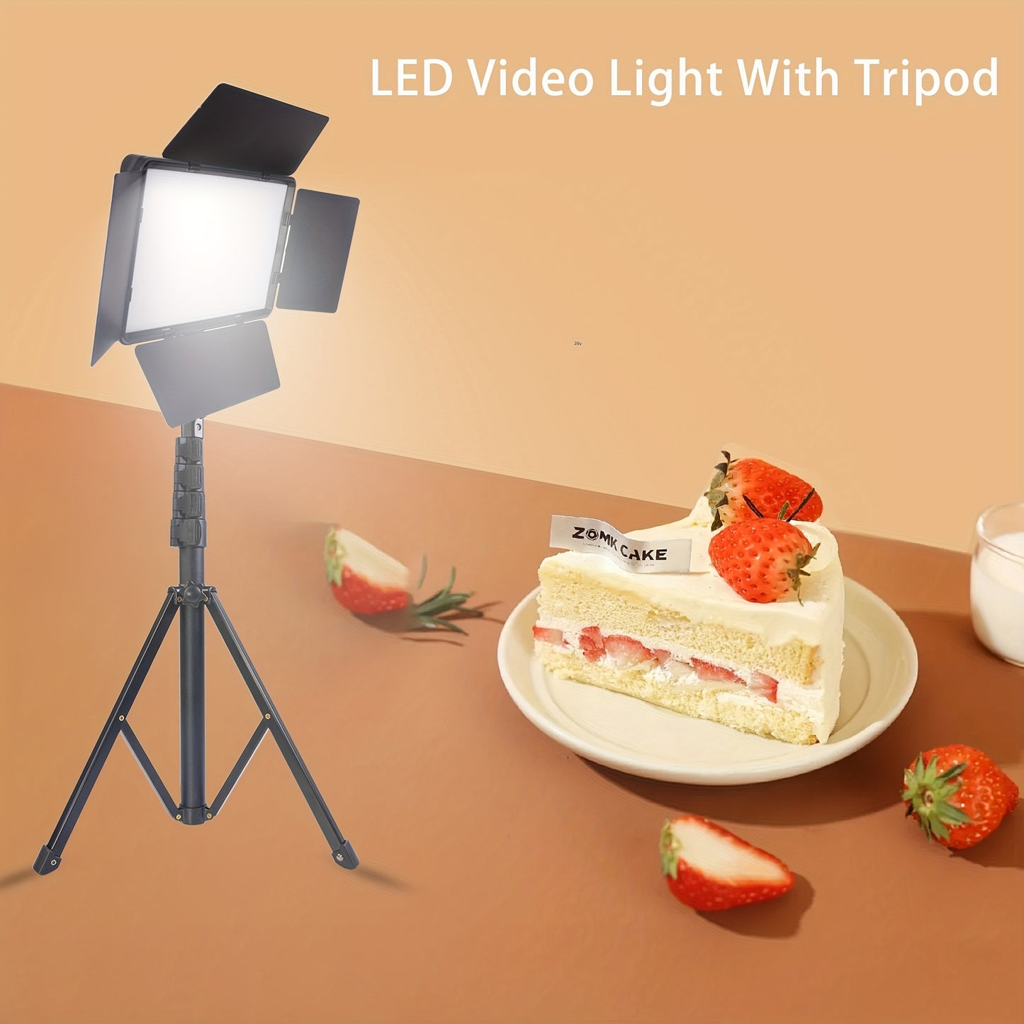 ZOMEI LED Video Light with Tripod Stand, 132.08cm Aluminum Alloy Fill Lamp for Vlog, Photo Studio, Live Streaming.