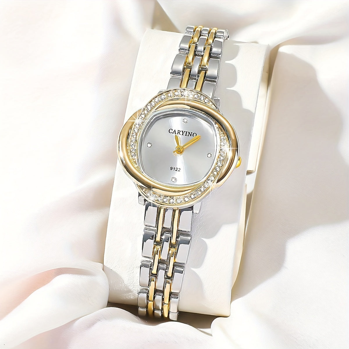 Stylish Women's Quartz Watch with Rhinestones - Perfect for Dates and Parties, Unique and Elegant Design