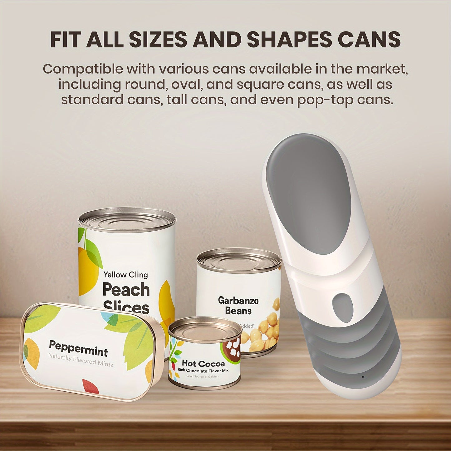 Mini Electric Can Opener, USB Rechargeable, Includes Replaceable Knife Head, One-touch Automatic Operation, Safe Operation without Hand Injury, Magnetic Lid Holder, Ideal for Seniors and Individuals with Disabilities.