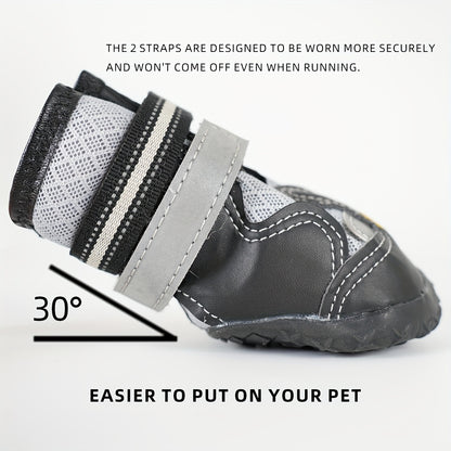 Voyagerpet Breathable Anti-Slip Dog Boots for Medium and Large Dogs - Durable Paw Protectors for Labradors, Golden Retrievers, and Large Breeds