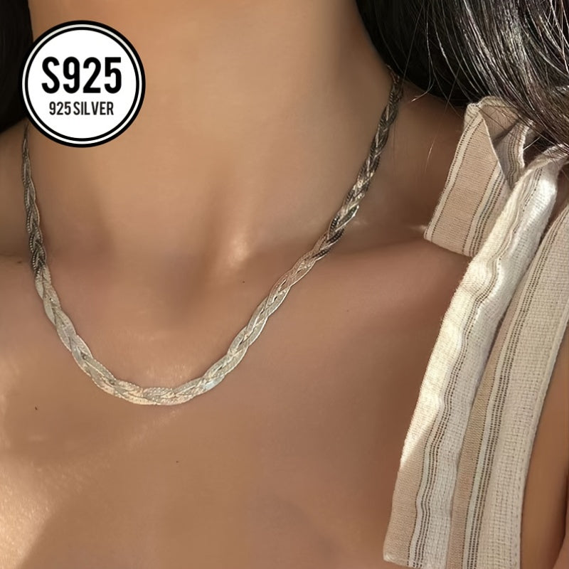 Elegant and versatile interwoven snake bone necklace, perfect for those with allergies. This multi-layer necklace is beautifully designed to wrap around the neck. Ideal as a gift for Valentine's Day or Mother's Day. Comes in a special anti-oxidation