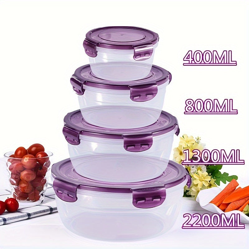 Organize Your Kitchen with Stackable Storage Containers - Convenient Leakproof Design for Fridge and Microwave Use. Keep Fruits and Vegetables Fresh at Home or in the Office