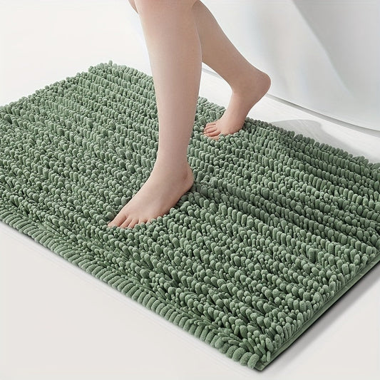 Thickened plush bath floor mat - ideal for living room, bedroom, bathroom, and kitchen. Comfortable, non-slip, dustproof, waterproof, and machine washable. Perfect for home and room decor.