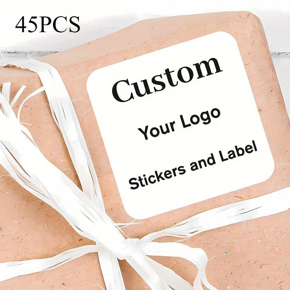 Tailored Custom Stickers, (Must Upload Your Logo or Image) Ideal for Businesses, Wedding Favors, Marketing - No Peel-off, Sturdy Paper, Waterproof, UV Resistant, Multiple Dimensions - Perfect for Gift Packaging, Notebooks, Hydration Vessels