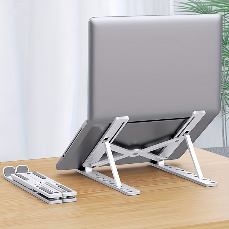 Single Fork Folding Laptop Stand, Ten Levels Adjustable, ABS Material