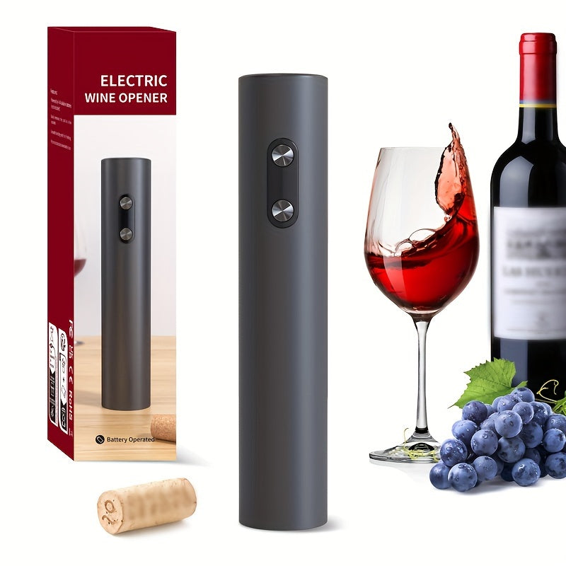 Cheer Moda Electric Wine Opener Set: Includes automatic spiral corkscrew, vacuum preservation & pouring accessory. Battery-powered (AA), ideal for holiday cheer.