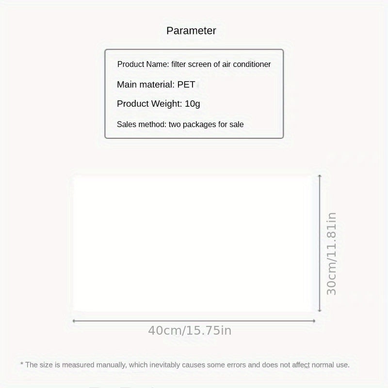 Набор из 2 пылезащитных подвесных фильтров для кондиционера — поддерживайте чистую и здоровую домашнюю среду