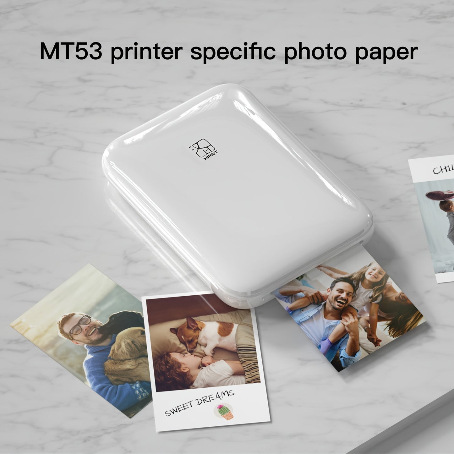 High-definition wireless portable photo printer directly connected to mobile phones. Supports color high-definition restoration, compatible with IOS/Android devices. Uses ZINK printing