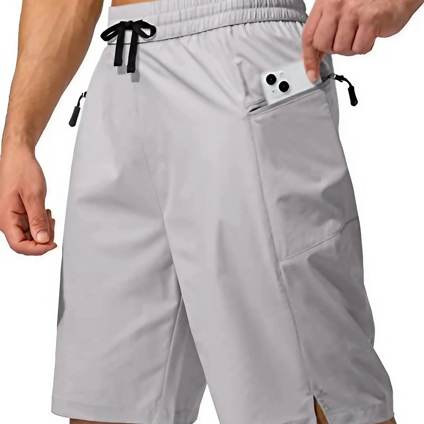 Men's Plus Size Cargo Shorts with Drawstring, Pockets for Comfort & Style