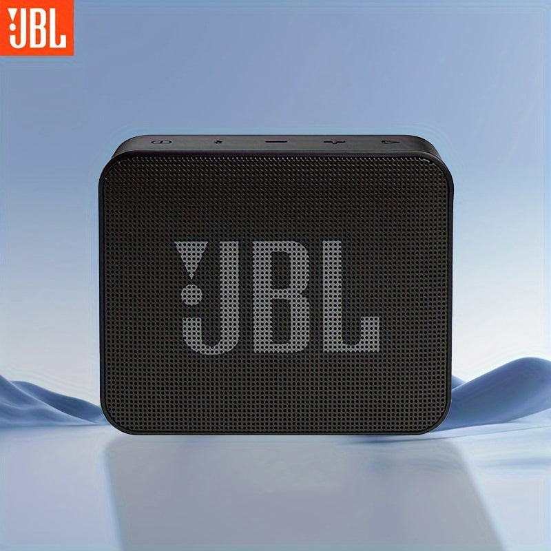 Compact JBL GO ESSENTIAL speaker in Golden Brick Youth Edition with vibrant bass, wireless connectivity, and USB charging. Perfect for use at home, in the car, or outdoors.