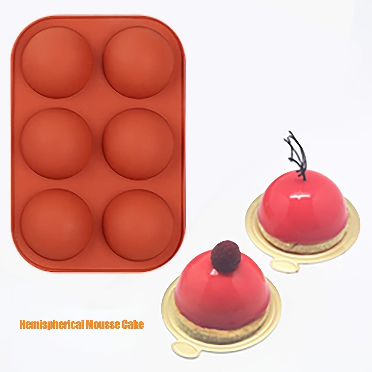 Silicone Mold with 6 Holes, Ideal for Making DIY Pudding, Chocolate, Candy, Desserts, Gummy, Handmade Soap, Polymer Clay, and Ice Cubes. Perfect for Cake Decorating and Baking Needs in the Kitchen.