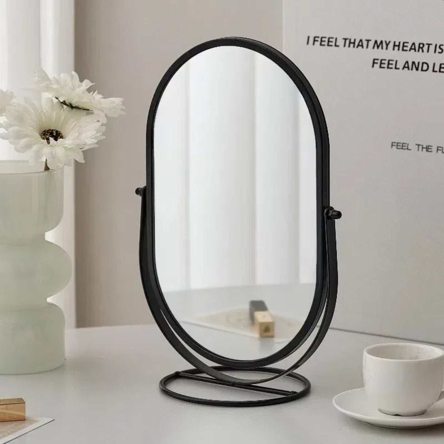 360 Oval Vanity Mirror for Bedroom Desktop or Office