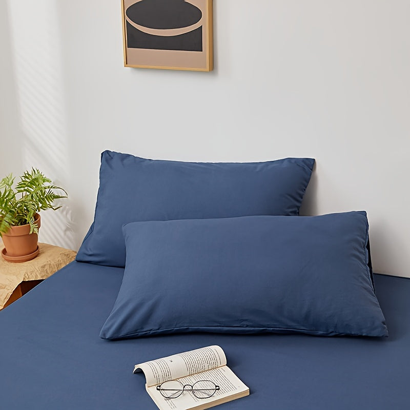 Top Pick: Set of 2 Soft Breathable Brushed Microfiber Pillowcases in Solid Color, Easily Machine Washable