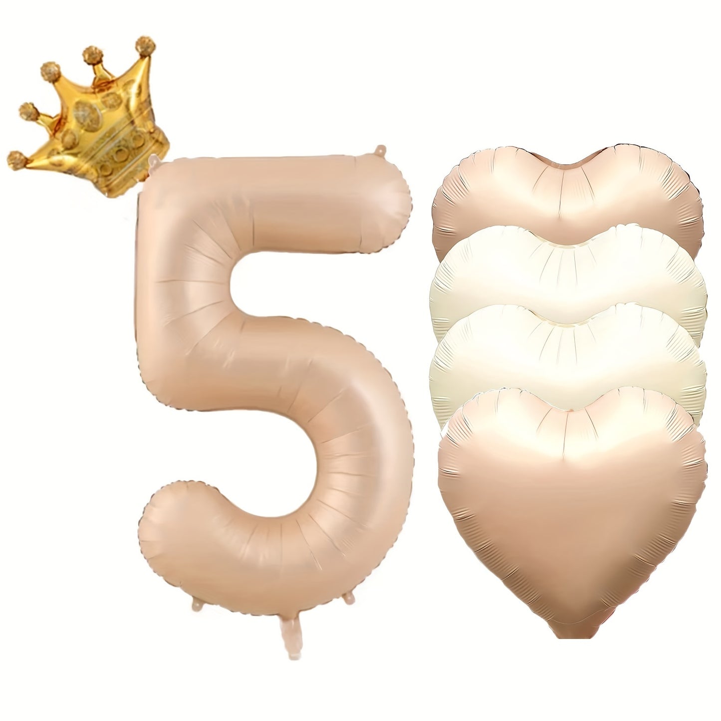 6-piece Number Foil Balloon Set for birthday parties, anniversaries, and themed events. Perfect for photo props and creating a festive atmosphere.