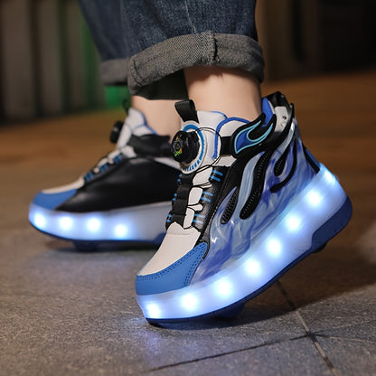 Trendy low-top glowing skate shoes are lightweight and versatile, perfect for both boys and girls in any season. They are durable, slip-resistant, and suitable for indoor and outdoor use.