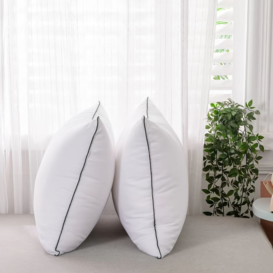 Set of 2 large sleep pillows for all sleep positions, with soft support. Can be used as a bedside or hotel series pillow.