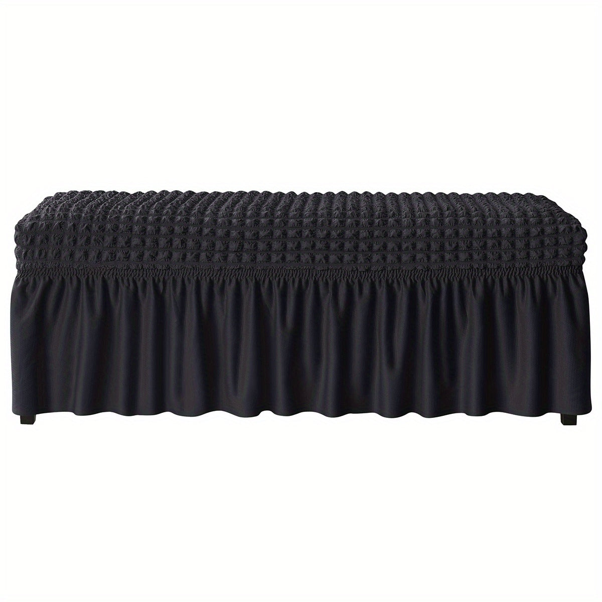 Protect your furniture in style with our durable seersucker bench cover, the perfect home decor accessory for any bedroom, office, or living room.