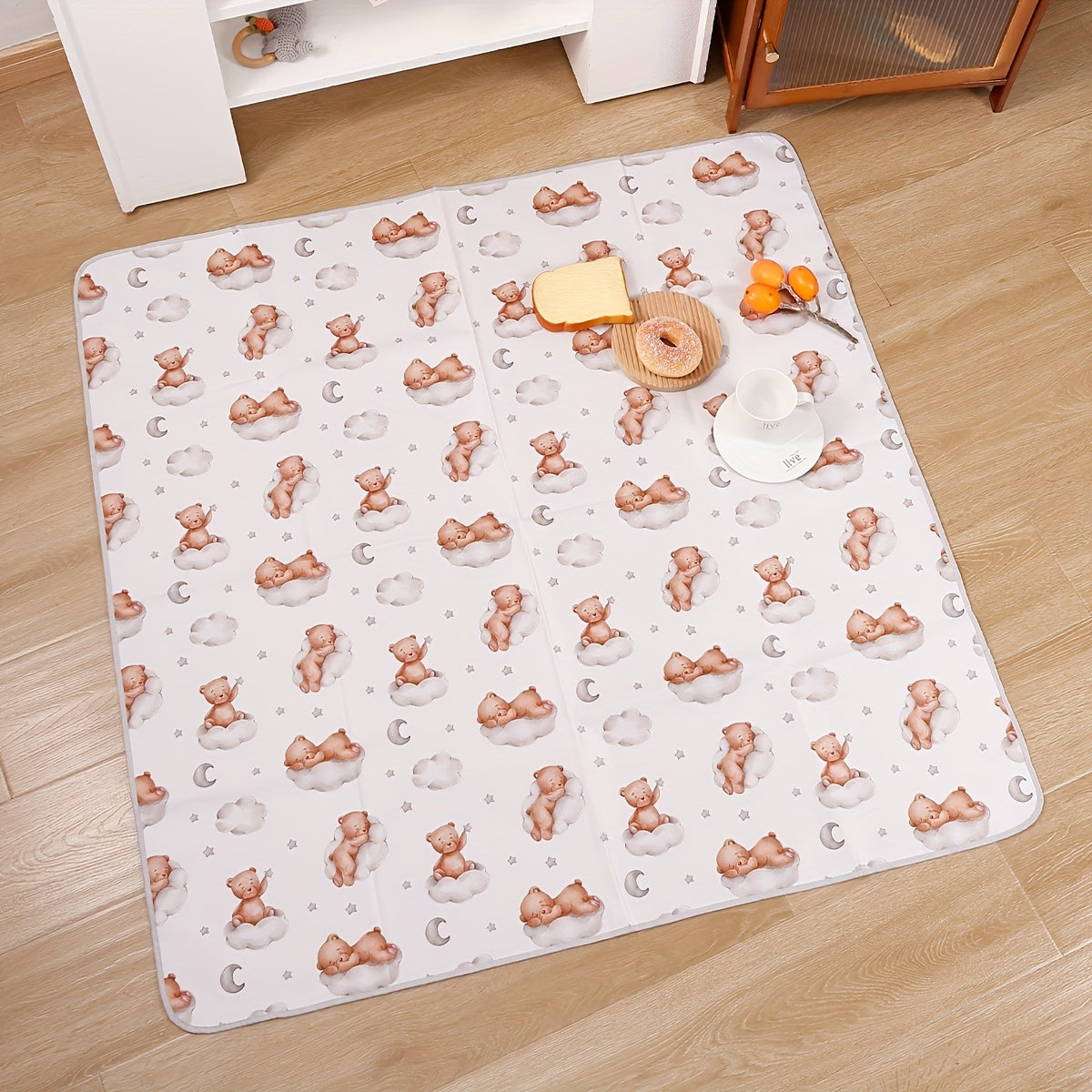 Anti-Slip, Waterproof, and Stain-Resistant Play Mat for Easy Cleaning - Perfect for Under High Chairs and Outdoor Activities, Size: 109.98cm x 109.98cm