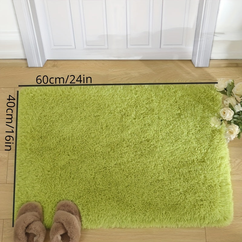 Super Soft Shaggy Rug in Grass Green for Bedroom and Living Room Decor - Modern Indoor Fuzzy Plush Area Carpet for Kids and Girls, Ideal for Dorms and Homes