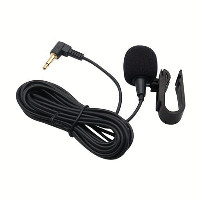 Car audio microphone with 3.5mm clip jack plug, ideal for professionals.