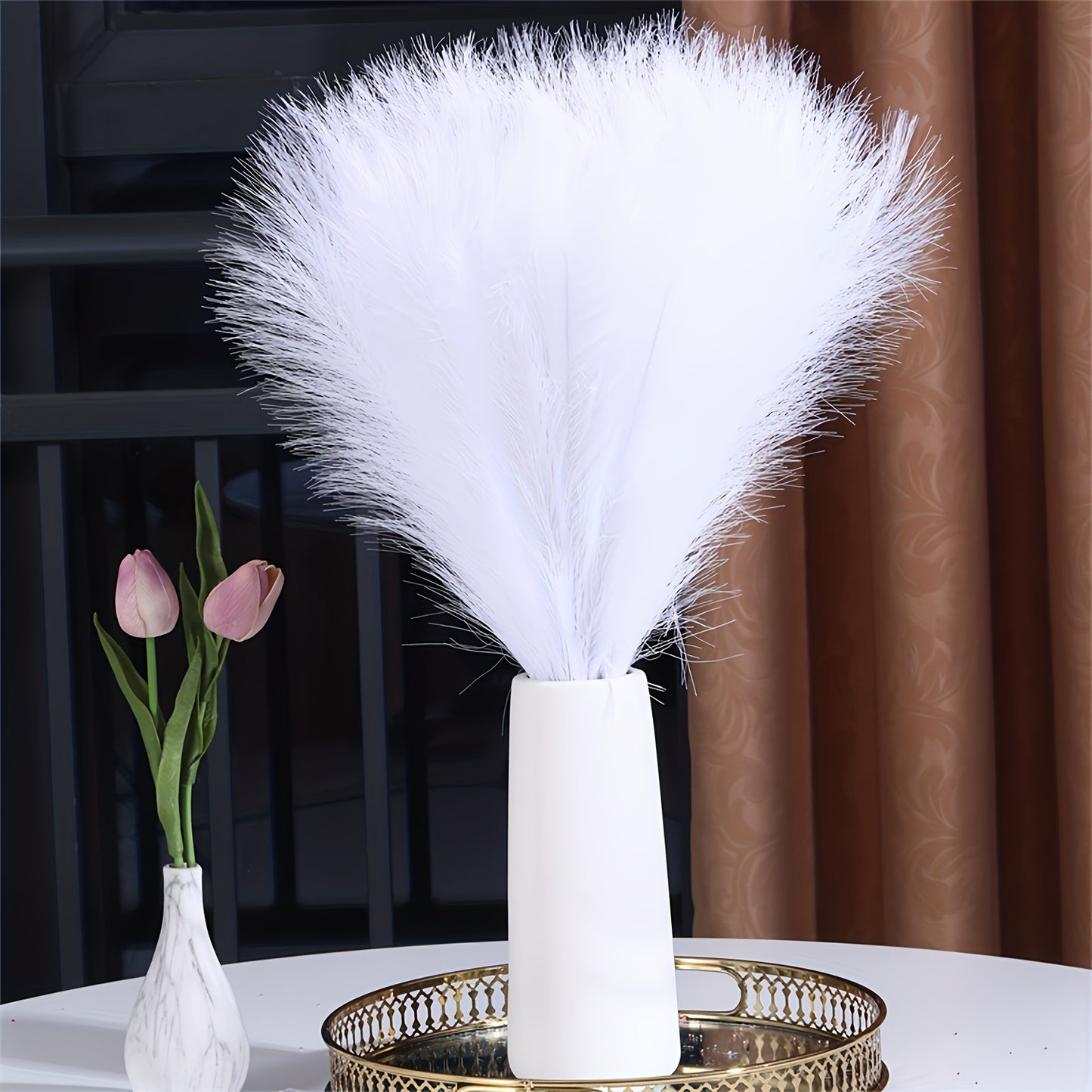 Artificial Pampas Grass Bouquet - Ideal for Wedding and Home Decor