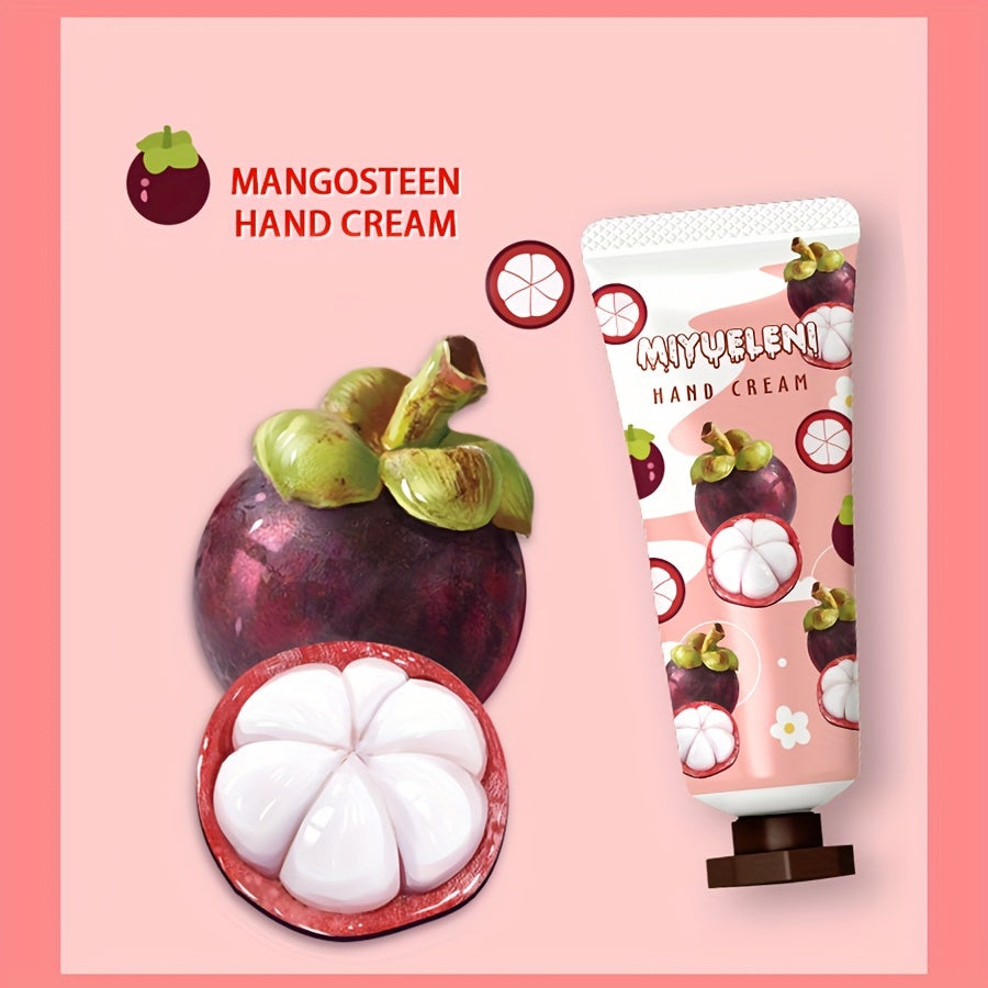 42pcs Plant Fruits Hand Cream Gift Set deeply moisturizes and nourishes dry, cracked hands. Travel size for daily care in fall and winter, non-greasy.