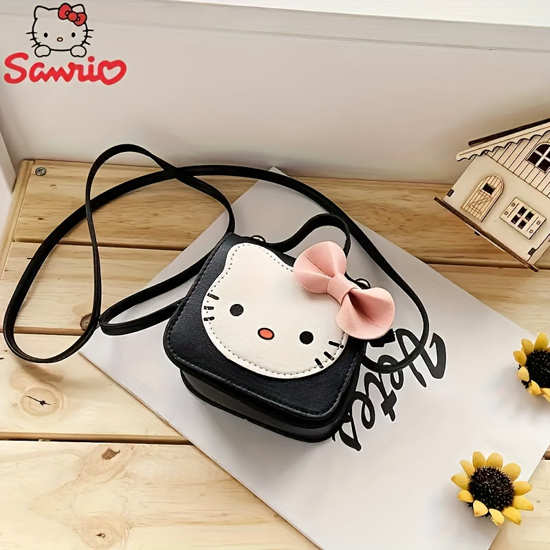 Sanrio Hello Kitty Mini Crossbody Bag features a cute cartoon design, PU material, washable, snap closure, and multiple color options. Perfect for women's fashion accessories, casual