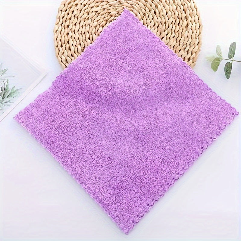 Soft, absorbent face towels in rustic style, perfect for bathroom and kitchen use. Made of durable microfiber fabric, 24.89x24.89 cm in size, 280gsm polyester material.