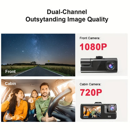 ZKCAMSPY HD 1080P Dash Cam for Cars with Wide Angle, Night Vision, G-Sensor, Loop Recording, and Motion Detection