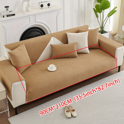 Anti-splash, all-season velvet sofa cushion with anti-cat scratch, pet-friendly, anti-slip, and dustproof features.