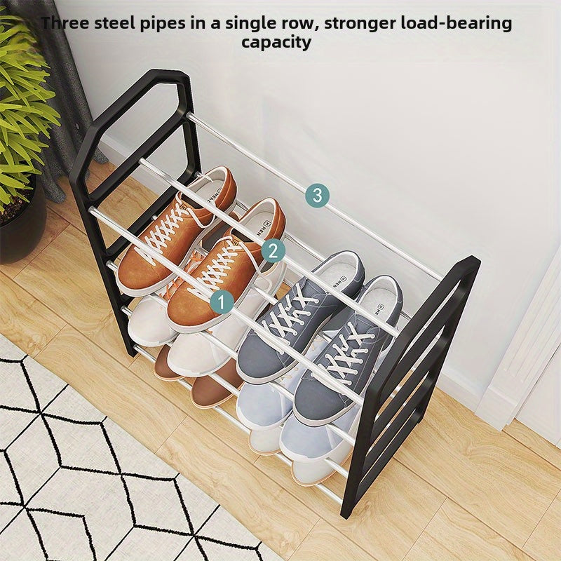 This multi-layer shoe rack is suitable for both indoor and outdoor use. It is easy to assemble and can be folded for convenient storage. Perfect for living rooms, bedrooms, dormitories, hallways, and other spaces, this rack can be placed on the floor for